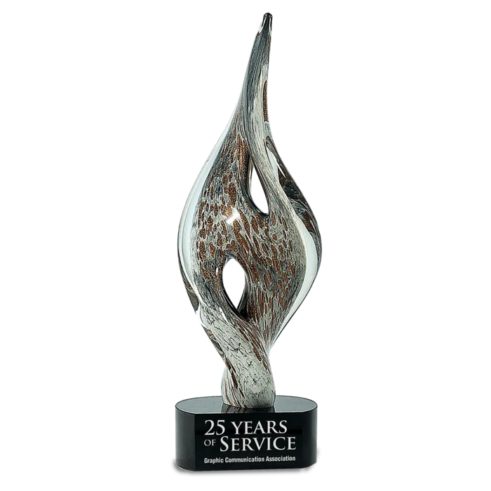 15" Spire Twist Art Glass