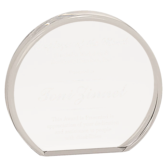 5" x 4 1/2" Clear Round Acrylic