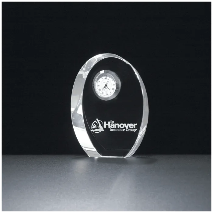 3 7/8" x 4 7/8" Crystal Clock