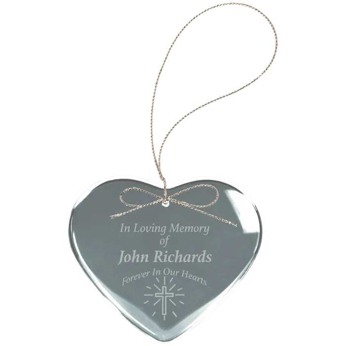 2 1/2" Crystal Heart Ornament