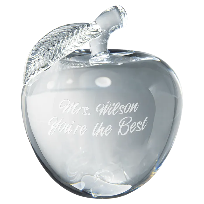 4" Crystal 3D Apple