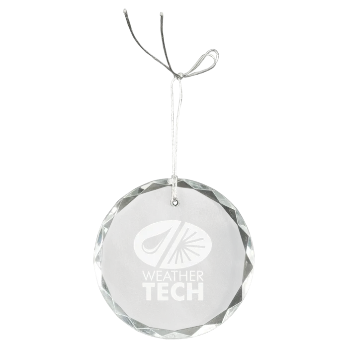 3" Crystal Round Faceted Ornament