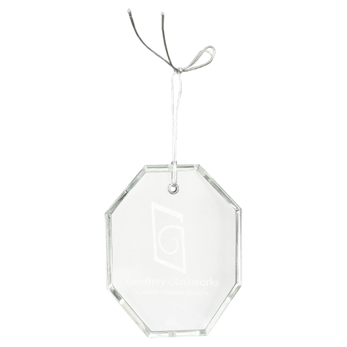 3 1/2" Crystal Octagon Ornament