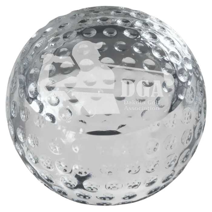 Crystal Golf Ball Paperweight