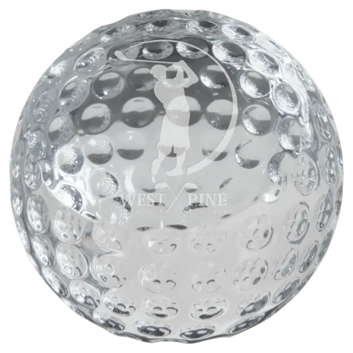 Crystal Golf Ball Paperweight