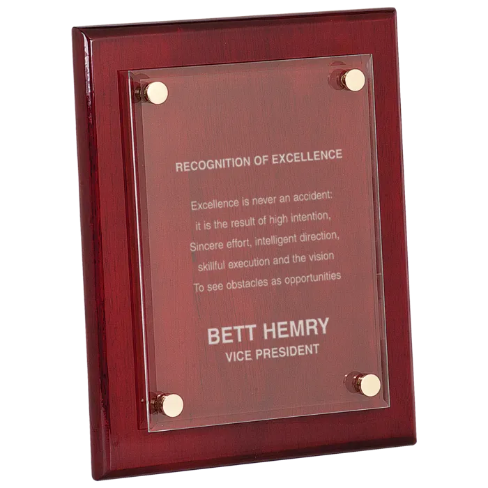 8" x 10" Piano Finish Floating Acrylic Plaque