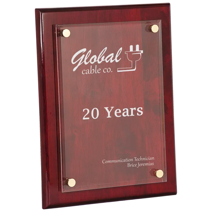 9" x 12" Piano Finish Floating Acrylic Plaque