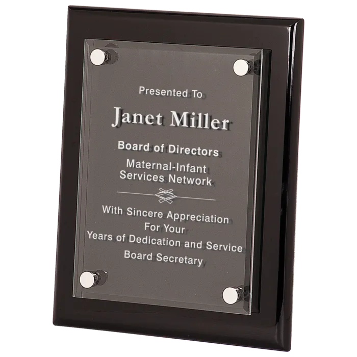 8" x 10" Piano Finish Floating Acrylic Plaque