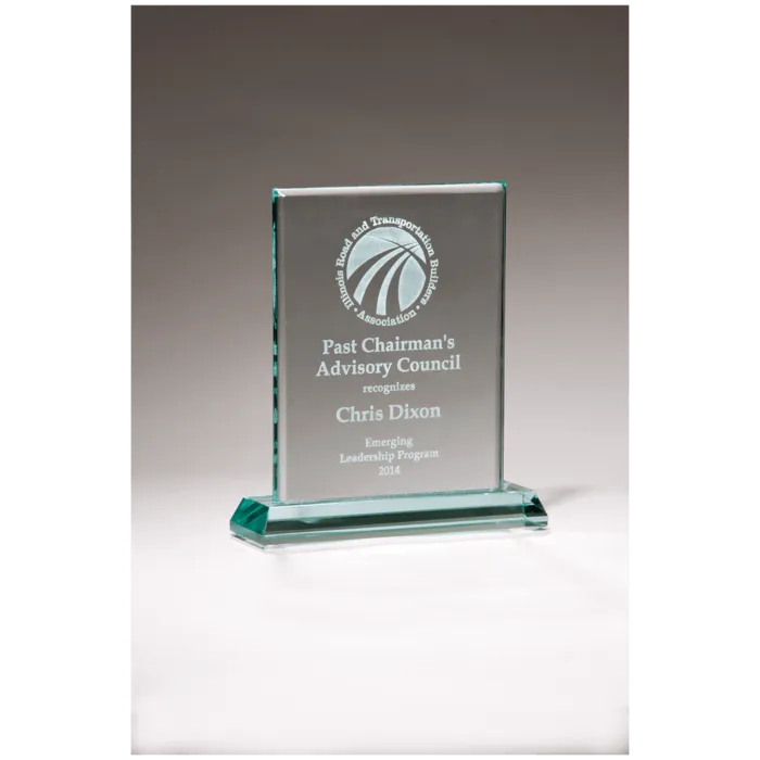4" x 5" Premium Series Jade Glass Award