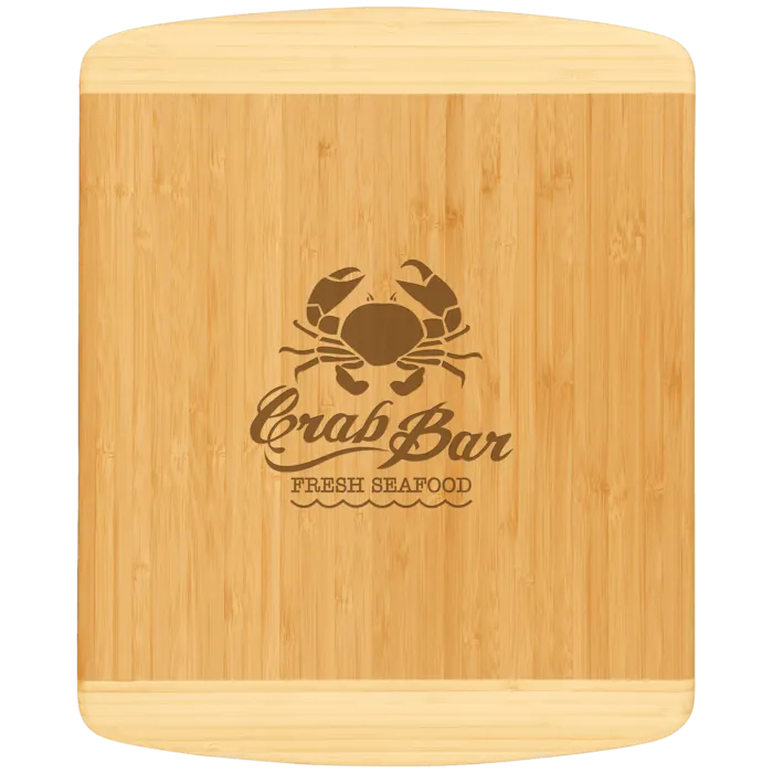 13 1/2" x 11 1/2" Bamboo 2-Tone Cutting Board