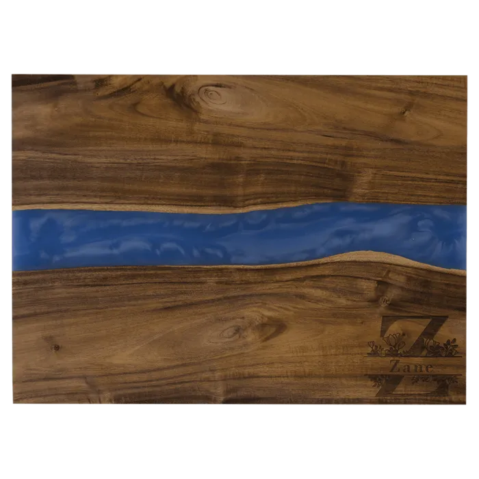 Acacia Serving Board with Blue Pearl Resin