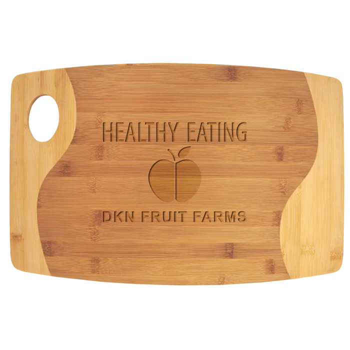 17 3/4" x 11 3/4" Bamboo Two Tone Cutting Board with Handle