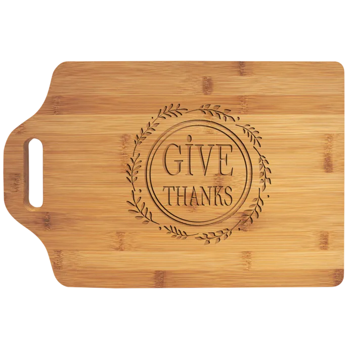 15" x 10 1/4" Bamboo Cutting Board with Handle
