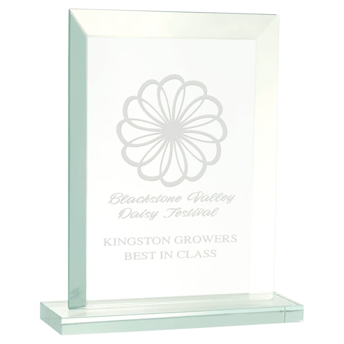7" Rectangle Jade Glass Award