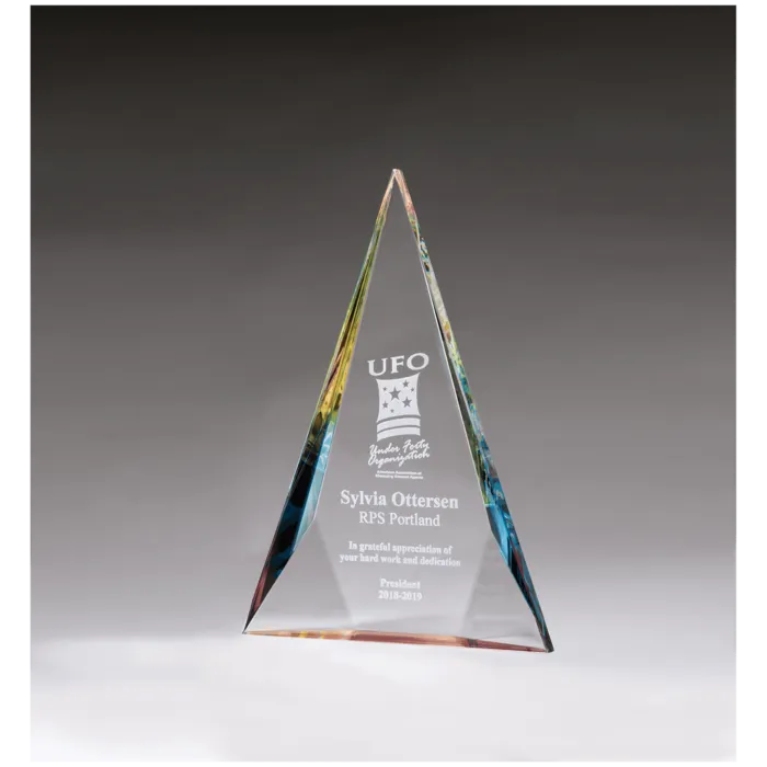 7 3/4" x 11" x 1 1/8" (Tapered) Diamond Series Crystal with Prism-Effect