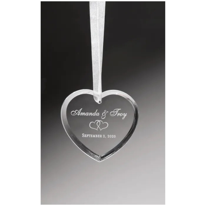 2 1/2" Crystal Heart Ornament