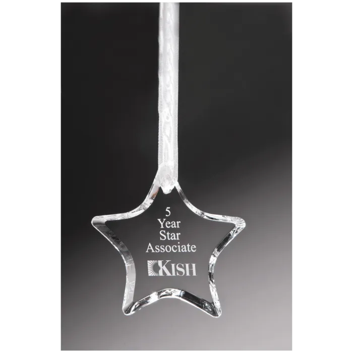 3 1/2" Crystal Star Ornament