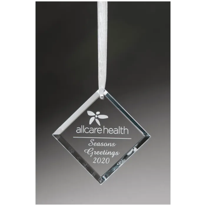 2 3/4" Crystal Diamond Ornament