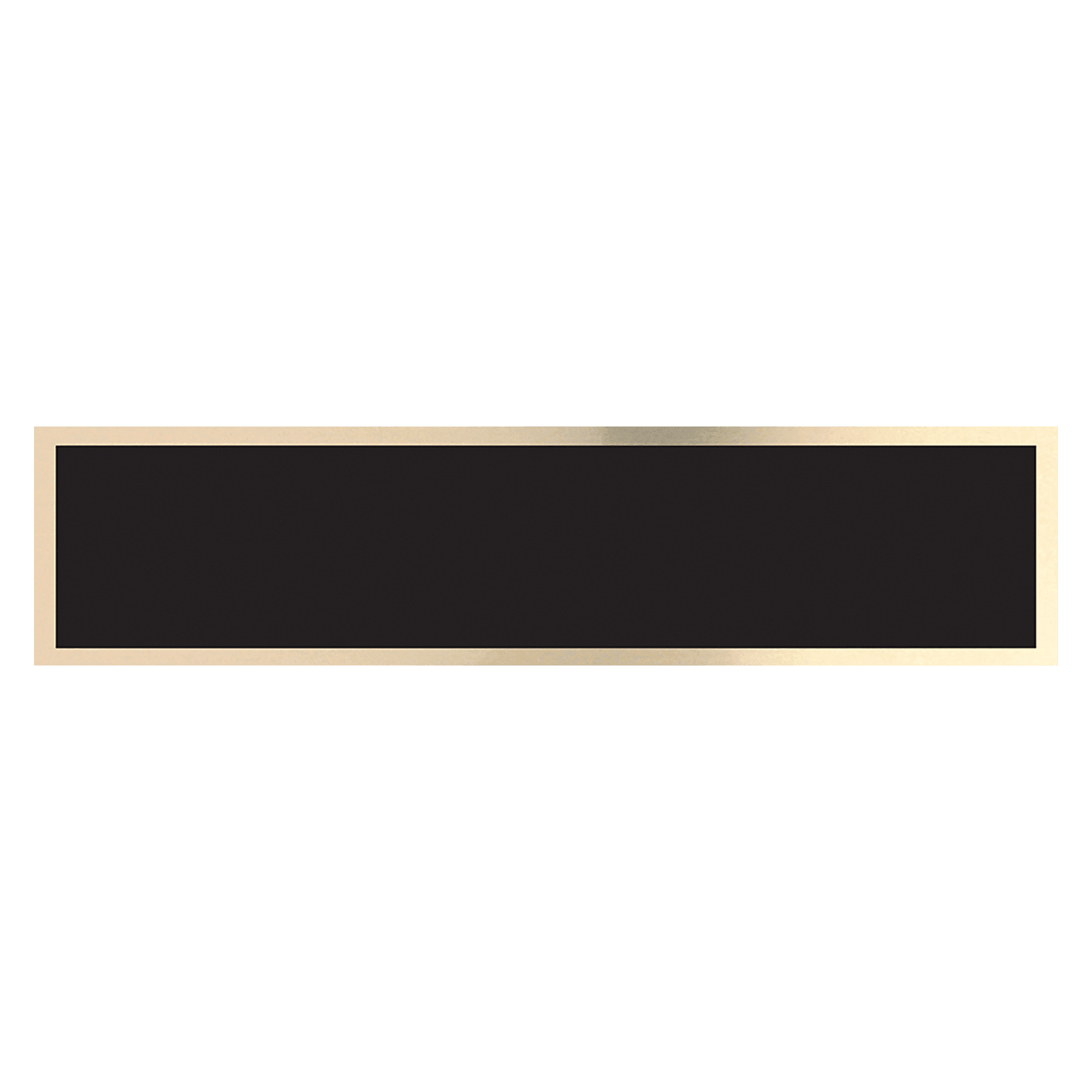 Black and gold engraved brass desk name plate