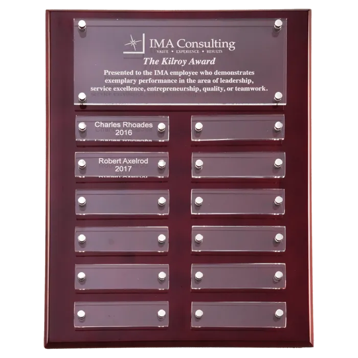9x12 Rosewood High Gloss Plaque with Acrylic Engraving Plates