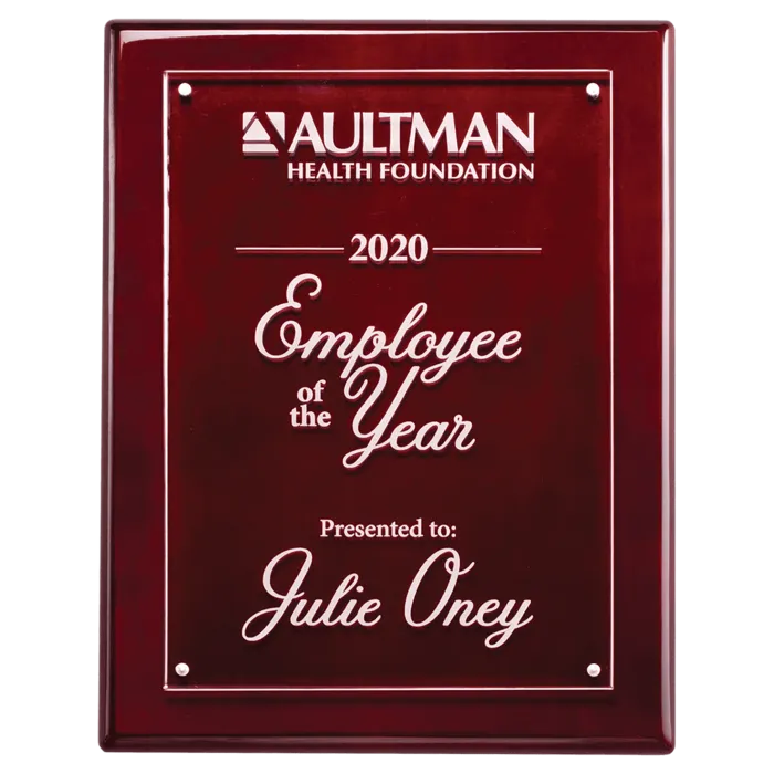 7x9 High Gloss Plaque with Acrylic Engraving Plate