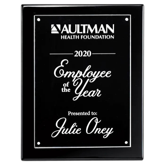7x9 High Gloss Plaque with Acrylic Engraving Plate