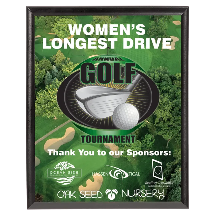 8" x 10" Unisub Sublimatable Plaque with Black Edge